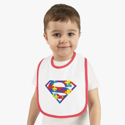 Autism Superman Jersey Bib