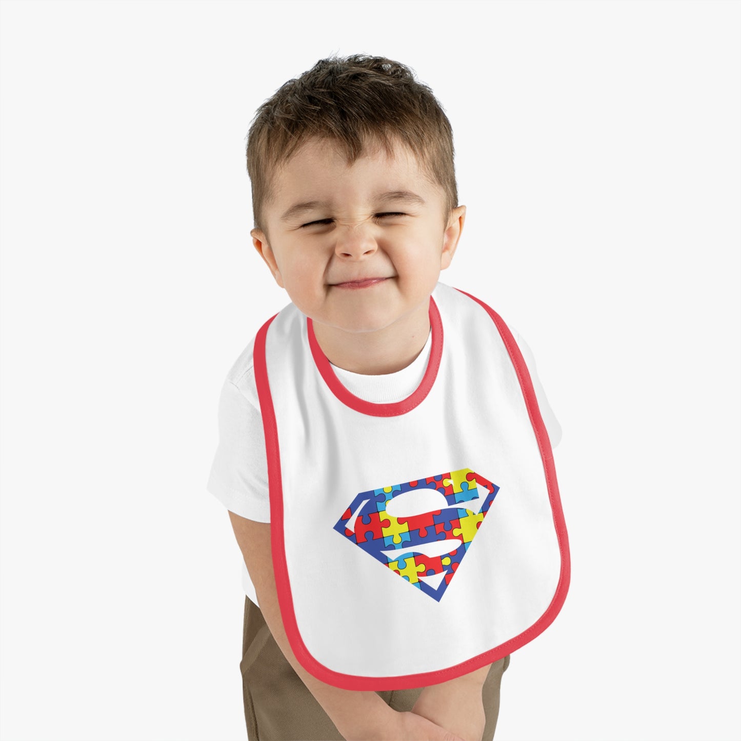 Autism Superman Jersey Bib