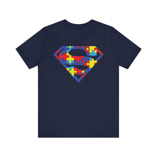 Autism Awareness Superman Tee: Embrace Your Super Strength - Unisex Jersey Short Sleeve Tee